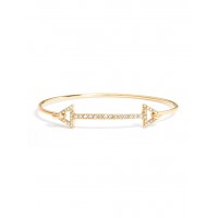 Pave Arrow Signal Bangle Bracelet